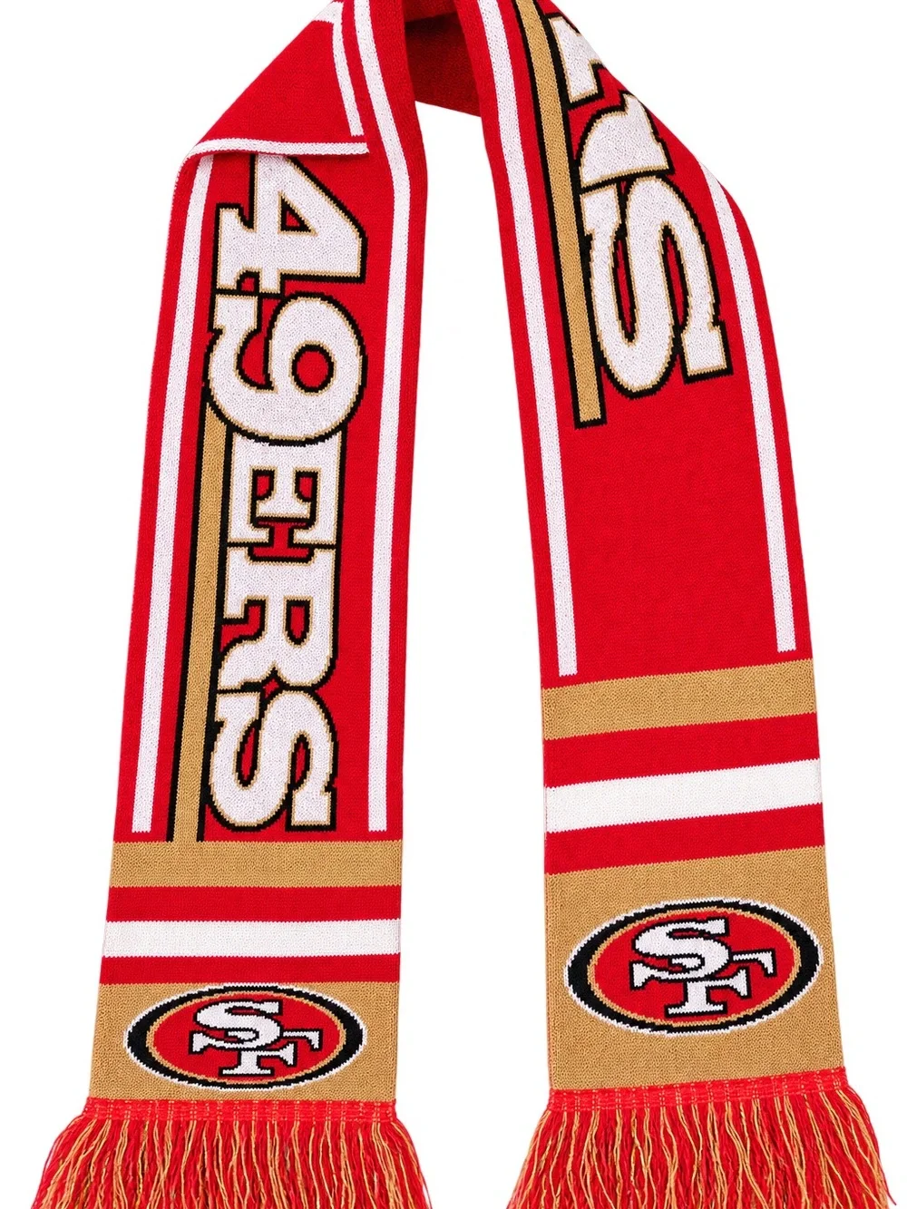 NFL San Francisco 49ers Red and Gold Knit Scarf